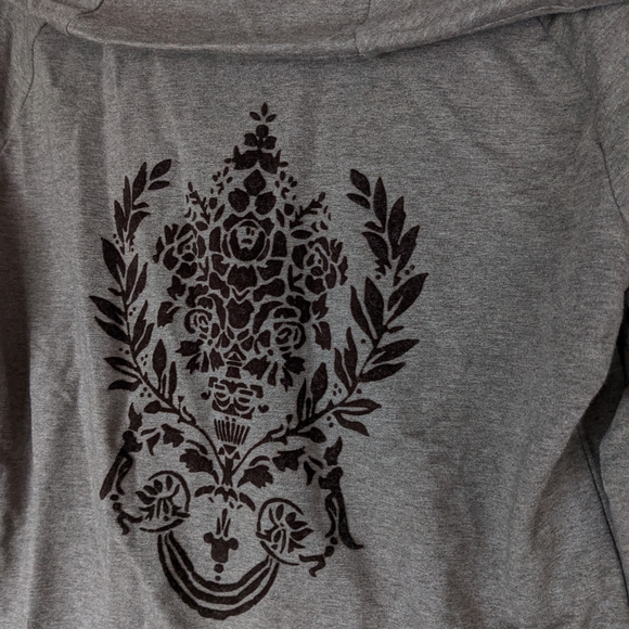 SOFT SURROUNDINGS cowl neck damask tan sweater - Picture 4 of 12